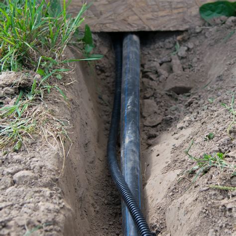 bury electrical box|digging underground electrical wire.